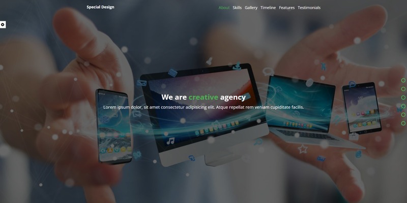 Screenshot of Project Eleven - HTML, CSS and Js Template