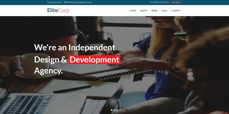 Screenshot of Project Twelve - Bootstrap Template