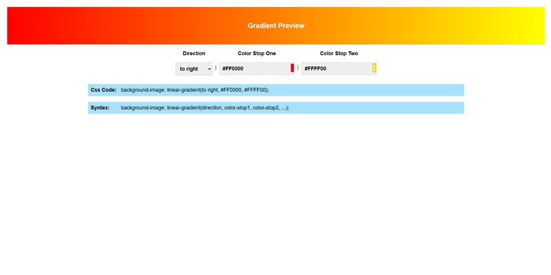 Screenshot of Project Seventeen - Vue.js app Gradient Generator