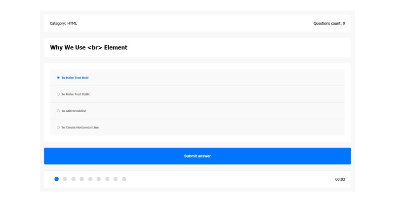 Screenshot of Project Twenty - Vue.js Quizz App